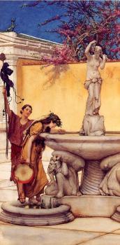 Sir Lawrence Alma-Tadema : Between Venus and Bacchus